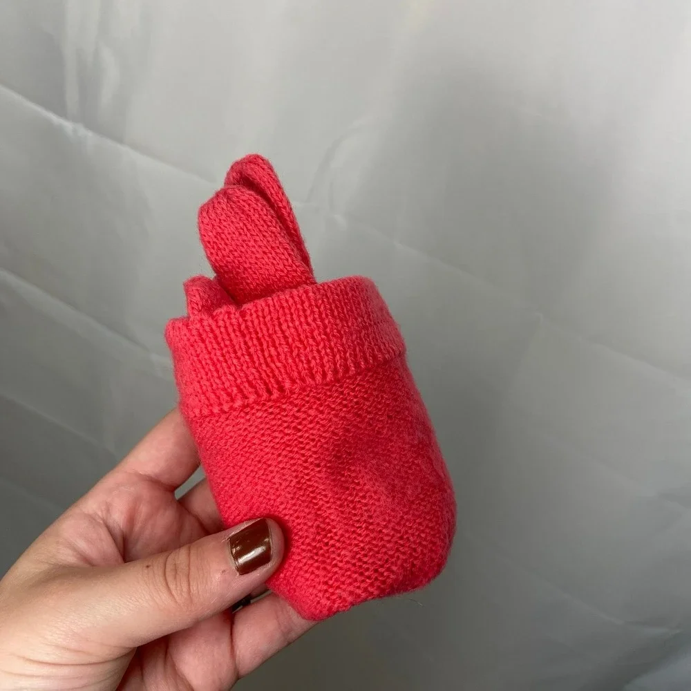 Women's reddish deep pink knit zig zag cuff warm winter gloves cold gear‎ OS